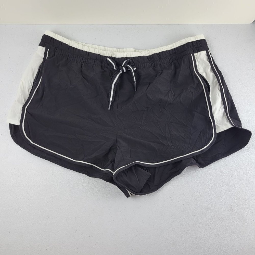 Athleta Colorblock Running Shorts Stretch Quick Dry Hi-Rise Plus Size 16 Womens
